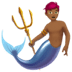 🧜🏾‍♂️ merman: medium-dark skin tone display on Apple